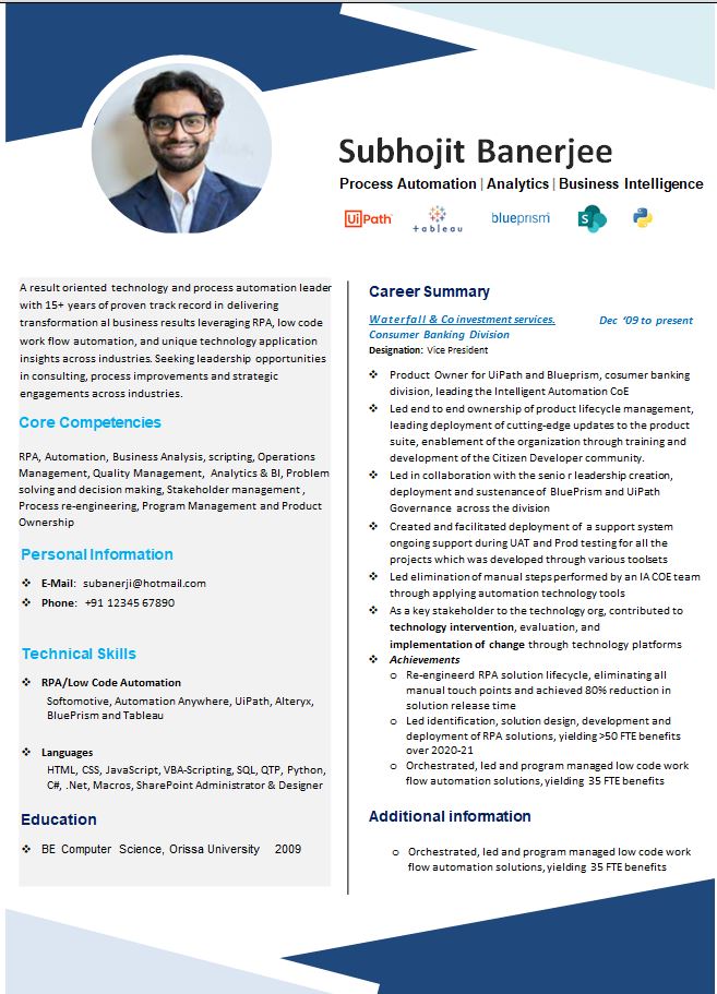 BE Computer Science | MCA | BCA resume format